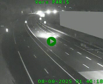 Caméra routière sur l'autoroute A20 à Brive-la-Gaillarde, à la jonction avec l'A89. Vue orientée vers Paris