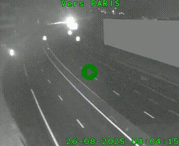 Caméra routière sur l'autoroute A20 à Brive-la-Gaillarde, à la jonction avec l'A89. Vue orientée vers Paris