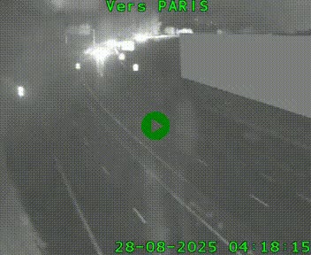 Caméra routière sur l'autoroute A20 à Brive-la-Gaillarde, à la jonction avec l'A89. Vue orientée vers Paris