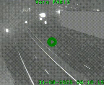 Caméra routière sur l'autoroute A20 à Brive-la-Gaillarde, à la jonction avec l'A89. Vue orientée vers Paris