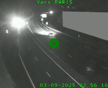 Caméra routière sur l'autoroute A20 à Brive-la-Gaillarde, à la jonction avec l'A89. Vue orientée vers Paris