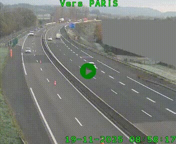 <h2>Caméra routière sur l'autoroute A20 à Brive-la-Gaillarde, à la jonction avec l'A89. Vue orientée vers Paris</h2>
