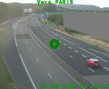 <h2>Caméra routière sur l'autoroute A20 à Brive-la-Gaillarde, à la jonction avec l'A89. Vue orientée vers Paris</h2>