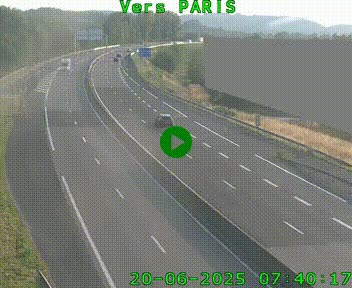 <h2>Caméra routière sur l'autoroute A20 à Brive-la-Gaillarde, à la jonction avec l'A89. Vue orientée vers Paris</h2>