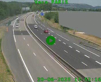 <h2>Caméra routière sur l'autoroute A20 à Brive-la-Gaillarde, à la jonction avec l'A89. Vue orientée vers Paris</h2>