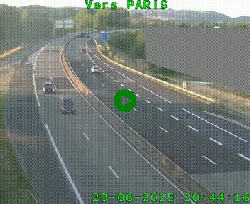 <h2>Caméra routière sur l'autoroute A20 à Brive-la-Gaillarde, à la jonction avec l'A89. Vue orientée vers Paris</h2>
