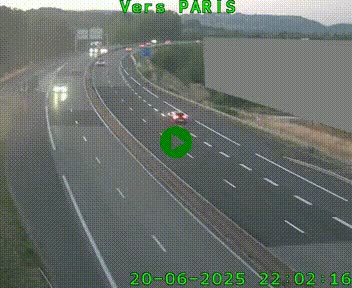 <h2>Caméra routière sur l'autoroute A20 à Brive-la-Gaillarde, à la jonction avec l'A89. Vue orientée vers Paris</h2>