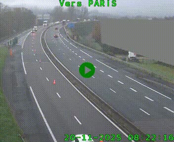 <h2>Caméra routière sur l'autoroute A20 à Brive-la-Gaillarde, à la jonction avec l'A89. Vue orientée vers Paris</h2>