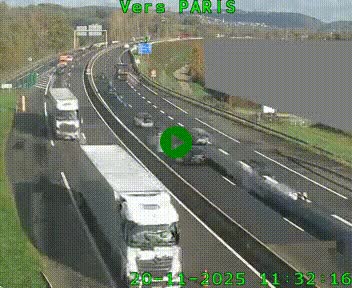 <h2>Caméra routière sur l'autoroute A20 à Brive-la-Gaillarde, à la jonction avec l'A89. Vue orientée vers Paris</h2>