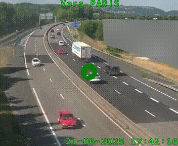 <h2>Caméra routière sur l'autoroute A20 à Brive-la-Gaillarde, à la jonction avec l'A89. Vue orientée vers Paris</h2>