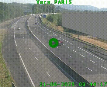 <h2>Caméra routière sur l'autoroute A20 à Brive-la-Gaillarde, à la jonction avec l'A89. Vue orientée vers Paris</h2>