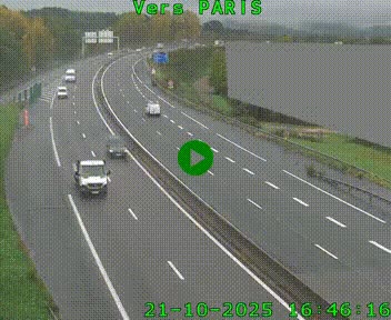 <h2>Caméra routière sur l'autoroute A20 à Brive-la-Gaillarde, à la jonction avec l'A89. Vue orientée vers Paris</h2>
