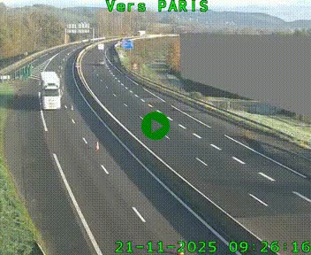 <h2>Caméra routière sur l'autoroute A20 à Brive-la-Gaillarde, à la jonction avec l'A89. Vue orientée vers Paris</h2>