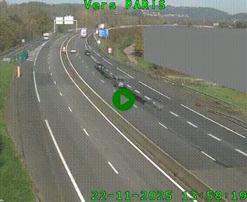 <h2>Caméra routière sur l'autoroute A20 à Brive-la-Gaillarde, à la jonction avec l'A89. Vue orientée vers Paris</h2>
