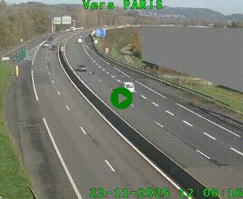 <h2>Caméra routière sur l'autoroute A20 à Brive-la-Gaillarde, à la jonction avec l'A89. Vue orientée vers Paris</h2>