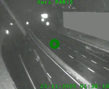 Caméra routière sur l'autoroute A20 à Brive-la-Gaillarde, à la jonction avec l'A89. Vue orientée vers Paris