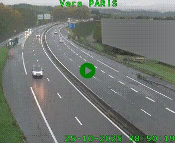 <h2>Caméra routière sur l'autoroute A20 à Brive-la-Gaillarde, à la jonction avec l'A89. Vue orientée vers Paris</h2>