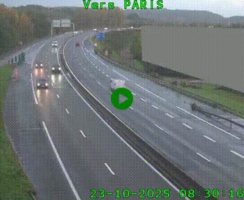 <h2>Caméra routière sur l'autoroute A20 à Brive-la-Gaillarde, à la jonction avec l'A89. Vue orientée vers Paris</h2>