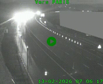 Caméra routière sur l'autoroute A20 à Brive-la-Gaillarde, à la jonction avec l'A89. Vue orientée vers Paris