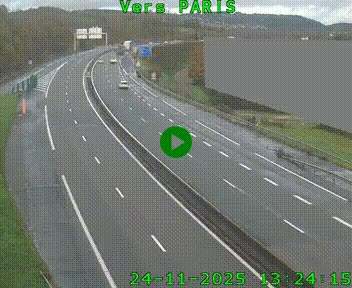 <h2>Caméra routière sur l'autoroute A20 à Brive-la-Gaillarde, à la jonction avec l'A89. Vue orientée vers Paris</h2>