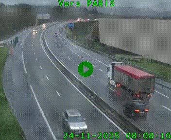 <h2>Caméra routière sur l'autoroute A20 à Brive-la-Gaillarde, à la jonction avec l'A89. Vue orientée vers Paris</h2>