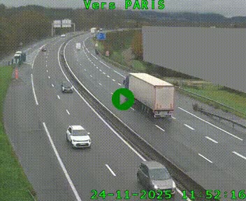 <h2>Caméra routière sur l'autoroute A20 à Brive-la-Gaillarde, à la jonction avec l'A89. Vue orientée vers Paris</h2>
