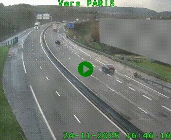 <h2>Caméra routière sur l'autoroute A20 à Brive-la-Gaillarde, à la jonction avec l'A89. Vue orientée vers Paris</h2>