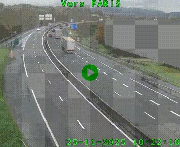 <h2>Caméra routière sur l'autoroute A20 à Brive-la-Gaillarde, à la jonction avec l'A89. Vue orientée vers Paris</h2>
