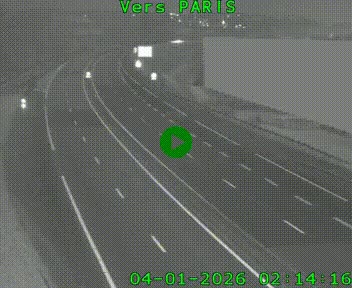 Caméra routière sur l'autoroute A20 à Brive-la-Gaillarde, à la jonction avec l'A89. Vue orientée vers Paris