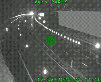 Caméra routière sur l'autoroute A20 à Brive-la-Gaillarde, à la jonction avec l'A89. Vue orientée vers Paris