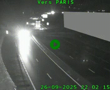 Caméra routière sur l'autoroute A20 à Brive-la-Gaillarde, à la jonction avec l'A89. Vue orientée vers Paris