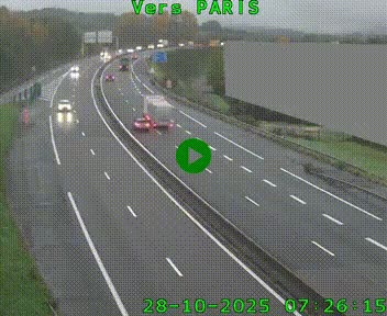 <h2>Caméra routière sur l'autoroute A20 à Brive-la-Gaillarde, à la jonction avec l'A89. Vue orientée vers Paris</h2>