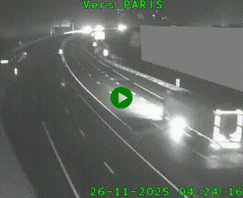 Caméra routière sur l'autoroute A20 à Brive-la-Gaillarde, à la jonction avec l'A89. Vue orientée vers Paris