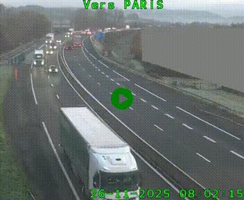 <h2>Caméra routière sur l'autoroute A20 à Brive-la-Gaillarde, à la jonction avec l'A89. Vue orientée vers Paris</h2>