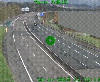 <h2>Caméra routière sur l'autoroute A20 à Brive-la-Gaillarde, à la jonction avec l'A89. Vue orientée vers Paris</h2>