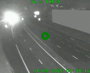Caméra routière sur l'autoroute A20 à Brive-la-Gaillarde, à la jonction avec l'A89. Vue orientée vers Paris
