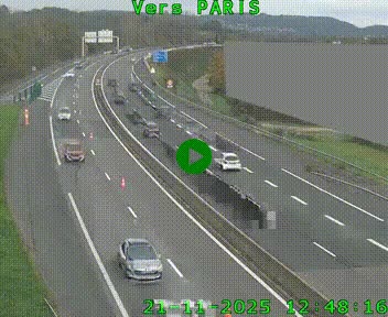 <h2>Caméra routière sur l'autoroute A20 à Brive-la-Gaillarde, à la jonction avec l'A89. Vue orientée vers Paris</h2>