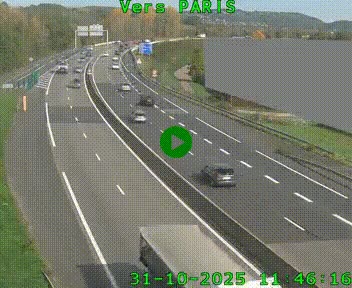 <h2>Caméra routière sur l'autoroute A20 à Brive-la-Gaillarde, à la jonction avec l'A89. Vue orientée vers Paris</h2>