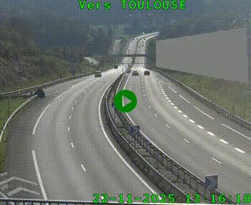 Caméra routière sur l'autoroute A20 à Noailles, en périphérie de Brive-la-Gaillarde. Vue orientée vers Toulouse