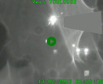 <h2>Caméra routière sur l'autoroute A20 à Noailles, en périphérie de Brive-la-Gaillarde. Vue orientée vers Toulouse</h2>