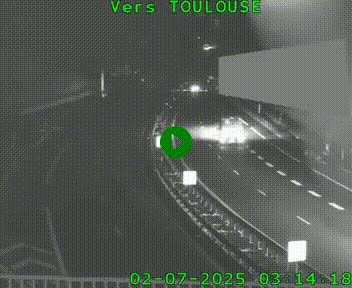 <h2>Caméra routière sur l'autoroute A20 à Noailles, en périphérie de Brive-la-Gaillarde. Vue orientée vers Toulouse</h2>