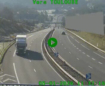 <h2>Caméra routière sur l'autoroute A20 à Noailles, en périphérie de Brive-la-Gaillarde. Vue orientée vers Toulouse</h2>