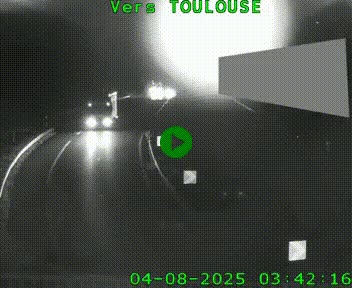 Caméra routière sur l'autoroute A20 à Noailles, en périphérie de Brive-la-Gaillarde. Vue orientée vers Toulouse