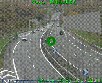 Caméra routière sur l'autoroute A20 à Noailles, en périphérie de Brive-la-Gaillarde. Vue orientée vers Toulouse