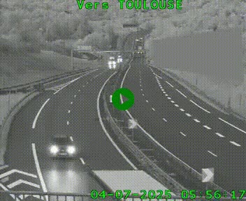 <h2>Caméra routière sur l'autoroute A20 à Noailles, en périphérie de Brive-la-Gaillarde. Vue orientée vers Toulouse</h2>