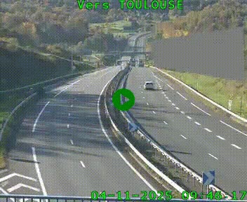 Caméra routière sur l'autoroute A20 à Noailles, en périphérie de Brive-la-Gaillarde. Vue orientée vers Toulouse