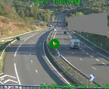<h2>Caméra routière sur l'autoroute A20 à Noailles, en périphérie de Brive-la-Gaillarde. Vue orientée vers Toulouse</h2>