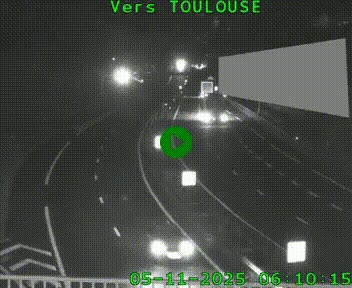 Caméra routière sur l'autoroute A20 à Noailles, en périphérie de Brive-la-Gaillarde. Vue orientée vers Toulouse