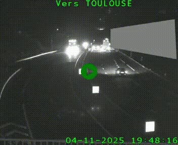 Caméra routière sur l'autoroute A20 à Noailles, en périphérie de Brive-la-Gaillarde. Vue orientée vers Toulouse