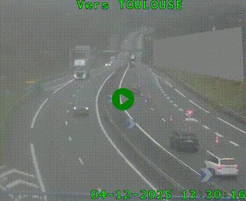 <h2>Caméra routière sur l'autoroute A20 à Noailles, en périphérie de Brive-la-Gaillarde. Vue orientée vers Toulouse</h2>